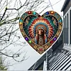 (US Local)(Upgrade Size)DIY Double Sided Effect Diamond Painting Hanging Pendant Kit (Indian)