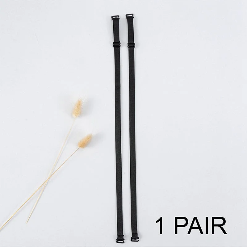 3Pairs=6Pcs Metal Buckle Bra Straps Belt Women's Elastic Transparent Silicone Adjustable Invisible Intimates Women Accessories