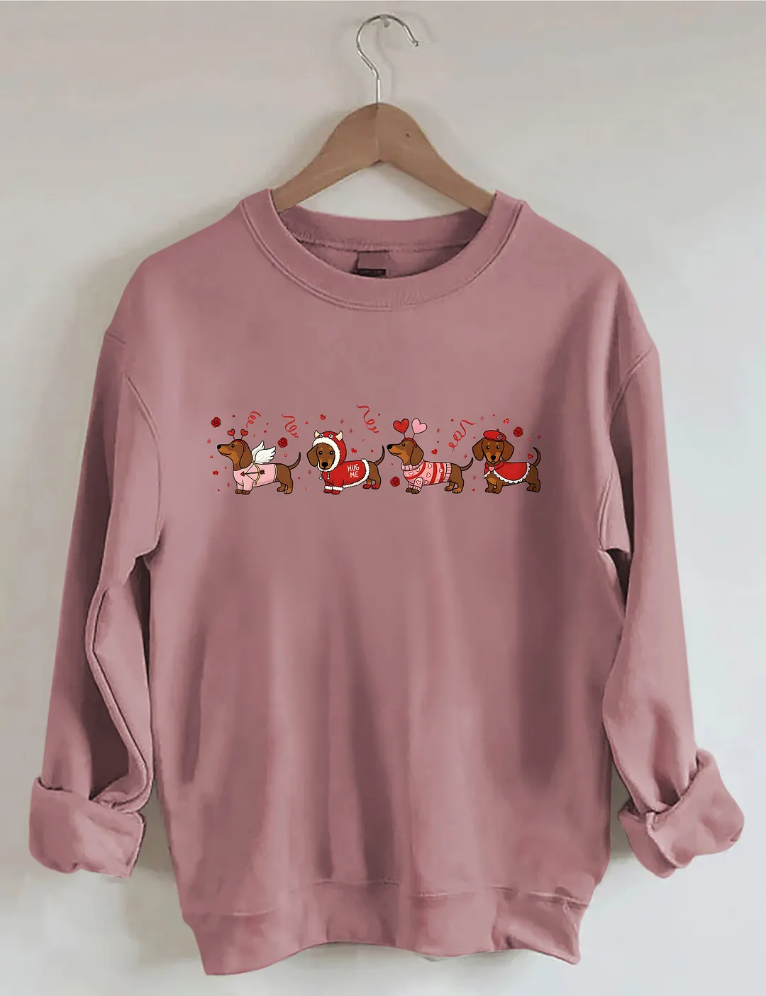 Valentines Cute Dachshund Sweatshirt