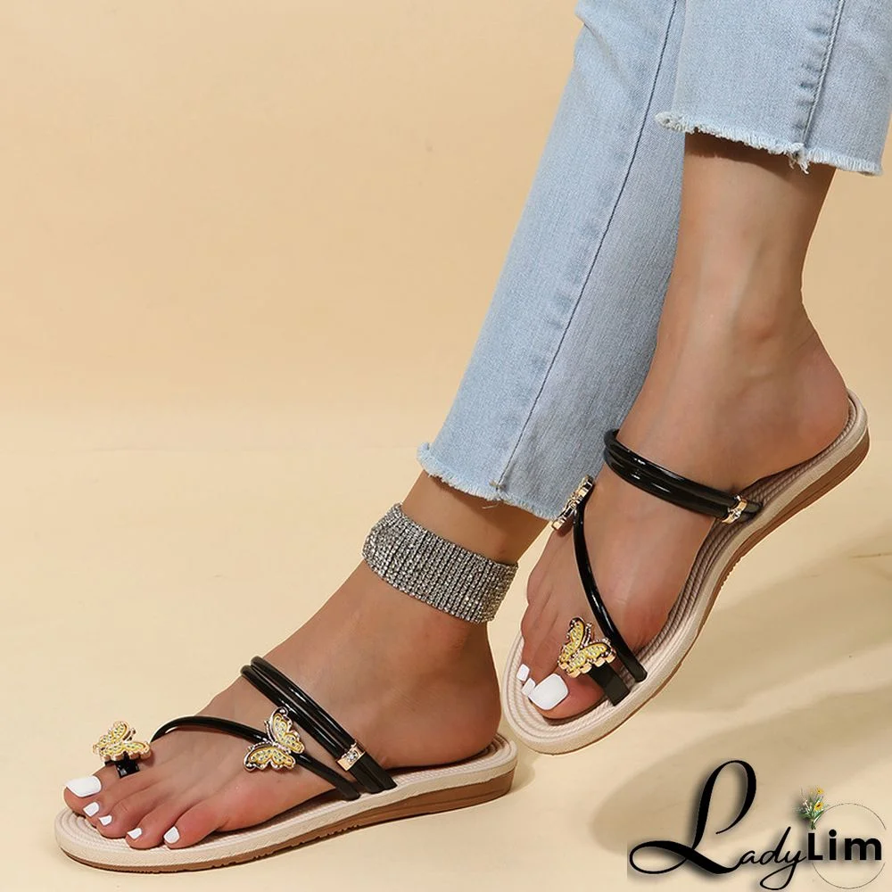 Black Fashion Casual Patchwork With Bow Round Comfortable Shoes