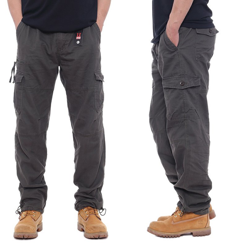 Men's Loose Thickened Multi-pocket Casual Tousers