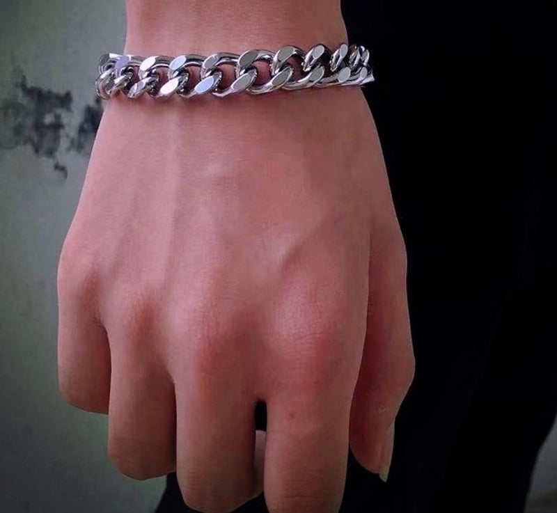 Hip-hop Solid Color Stainless Steel Plating Bracelets 1 Piece