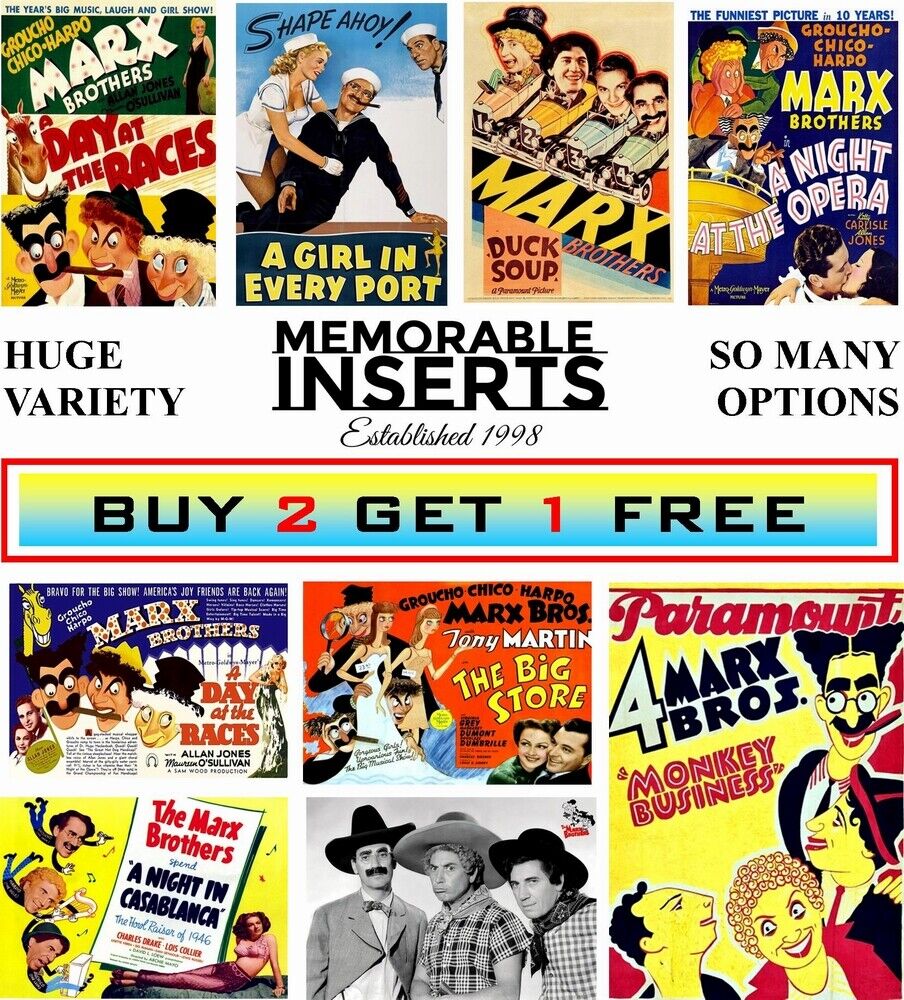 THE MARX BROTHERS - 15 POSTERS - HIGH QUALITY Photo Poster painting POSTER - GLOSS PRINTS