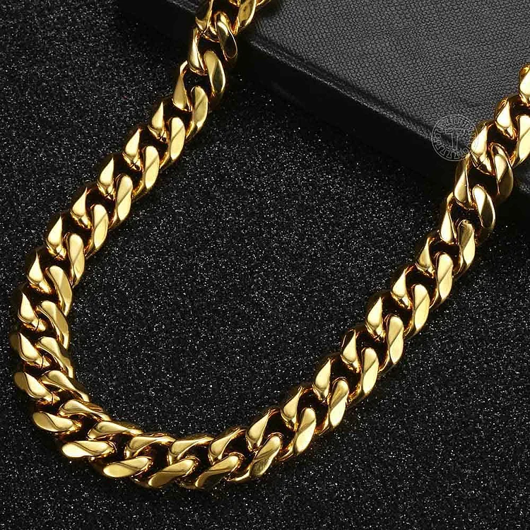 13MM 316L Stainless Steel Men Curb Miami Cuban Link Chain 