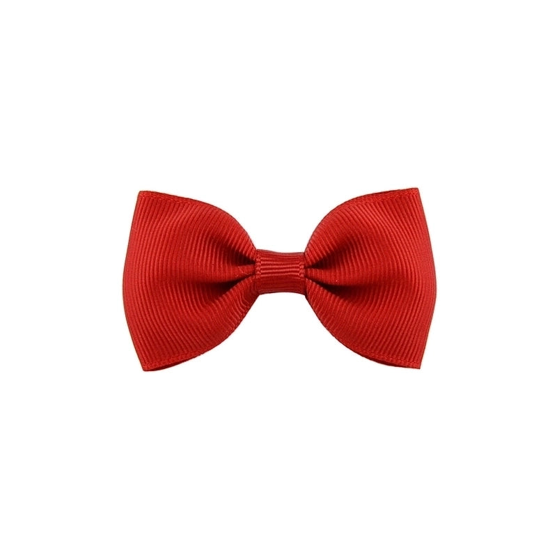 Solid Color Children’s Bow European Version Cute Hairpin Baby Hair Accessories Flat Head Bow Tie 643