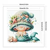 Mermaid Dwarf-14CT Stamped Cross Stitch Egyptian Cotton 60*60cm/23.62*23.62in(Big Size)