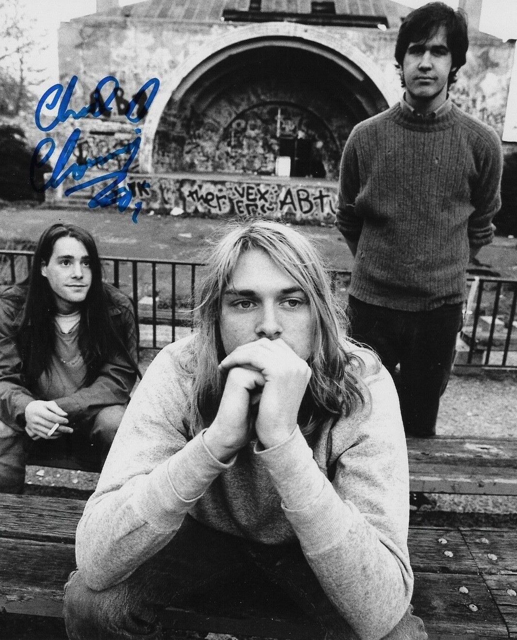 * CHAD CHANNING * signed 8x10 Photo Poster painting * NIRVANA DRUMMER * COA * 2