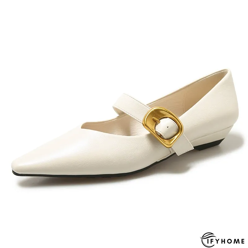 Women's Simple Buckle Casual High Heels | IFYHOME