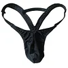 Men's Fashion Sexy Hollow Out Double Low Brief Thong G-String Bikinis Underwear