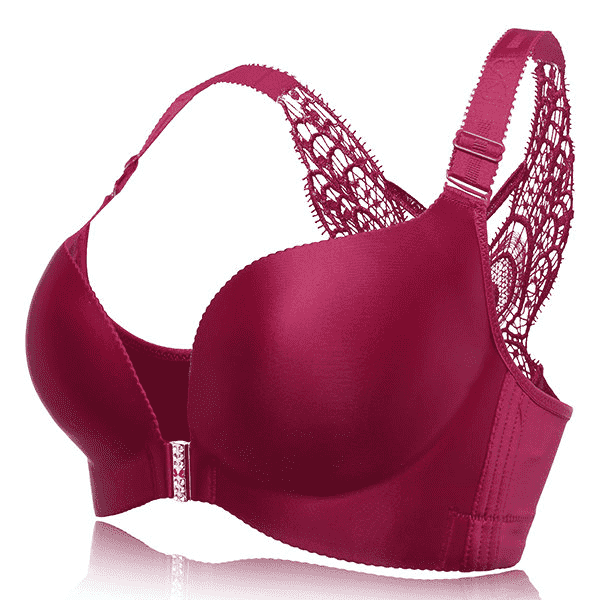 🔥🔥 Butterfly Embroidery Front Closure Push-Up Gather Wireless Soft Bras