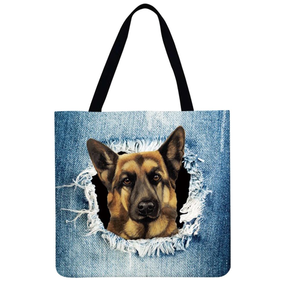 Linen Tote Bag - Dog