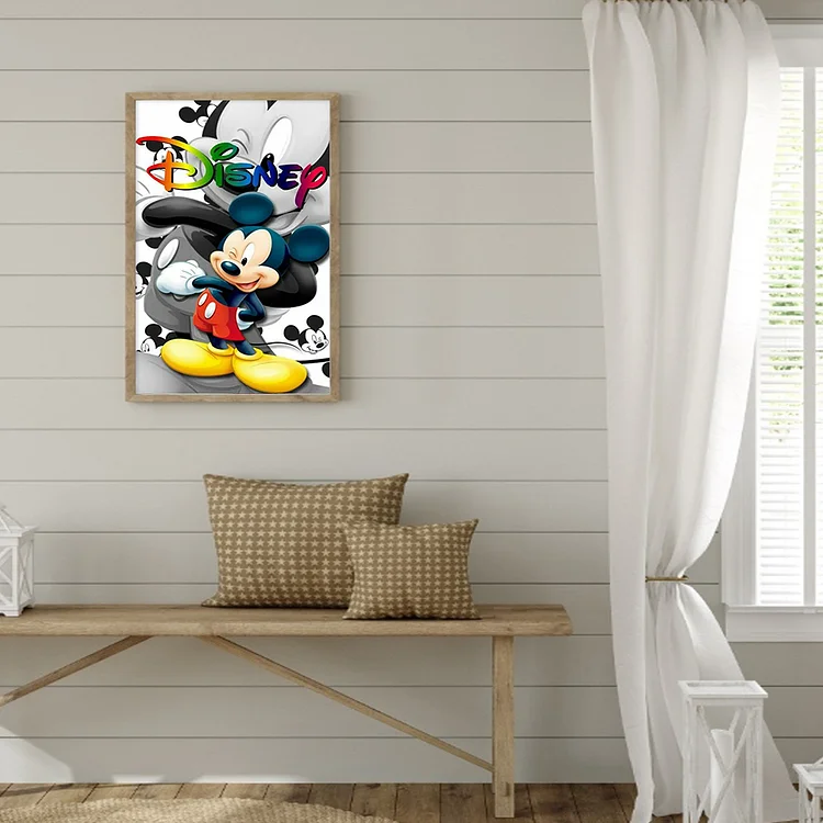 Disney Mickey Mouse 5D Diamond Painting Colorful Embroidery Living Room  Decoration Rhinestone Mosaic Painting Home Decor Christmas Gift 