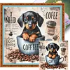 Dachshund In Coffee Cup-11CT Stamped Cross Stitch 40*40cm/15.75*15.75in