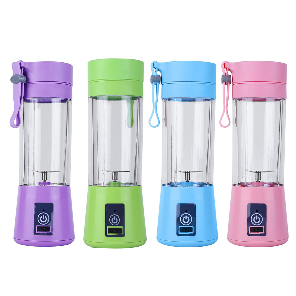 

380ml 2 Blades USB Rechargeable Juice Machine Blender Mixer Portable Juicer, Purple, 501 Original