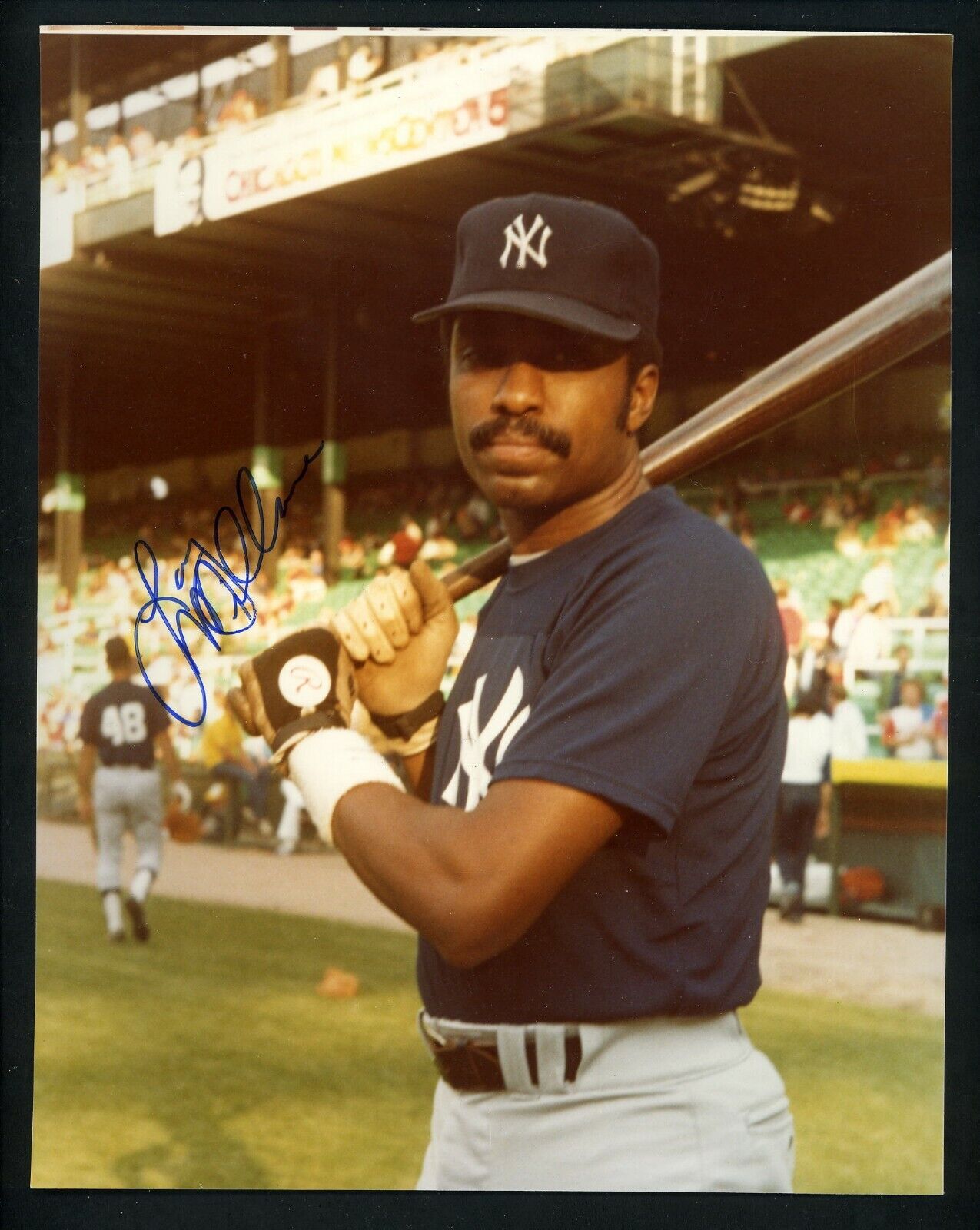 Larry Milbourne Signed Autographed 8 X 10 Photo Poster painting New York Yankees  SHIPPING