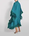 The fringed elegant satin kaftan