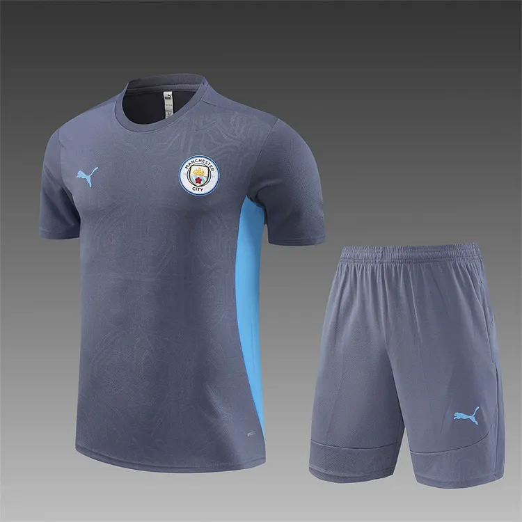 2024-25 Manchester City dark grey short sleeve training jersey