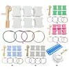 Cross Stitch Floss Bobbin Organizer Kit - 100 Bobbins, Jump Rings, Mini Bobbin Winder & Blank Labels tapestrymarket