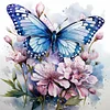 Flowers Butterfly-11CT Stamped Cross Stitch 40*40cm/15.75*15.75in