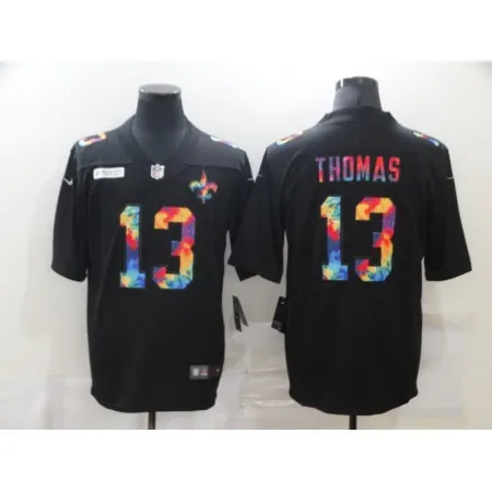 Men's New Orleans Saints #13 Michael Thomas 2020 Black Crucial Catch Limited Stitched Jersey