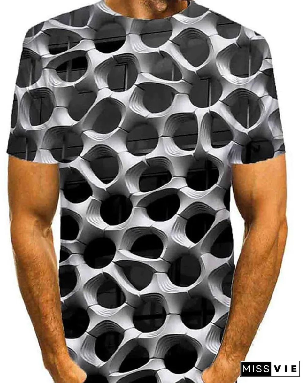 Hot Sale Men's 3D Printed Casual Short Sleeve Printed T-Shirt