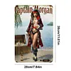 Captain & lady Morgan - Panneaux en &eacute;tain m&eacute;tallique(20*30cm/30*40cm)