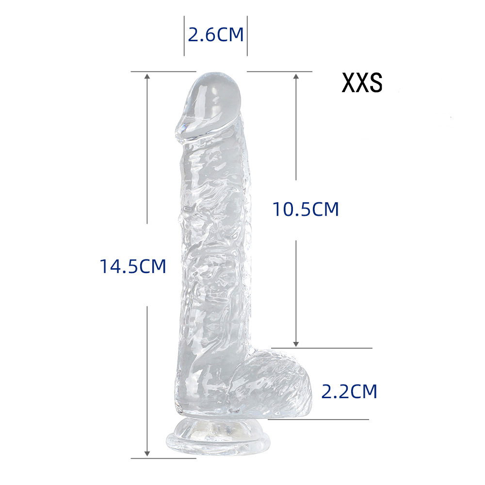 Small Realistic Clear 6 inch Cute Dildo with Suction Cup Dildo 