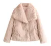 Women's Winter Elegant Fluffy Fur Warm Soft Down Coat Jacket
