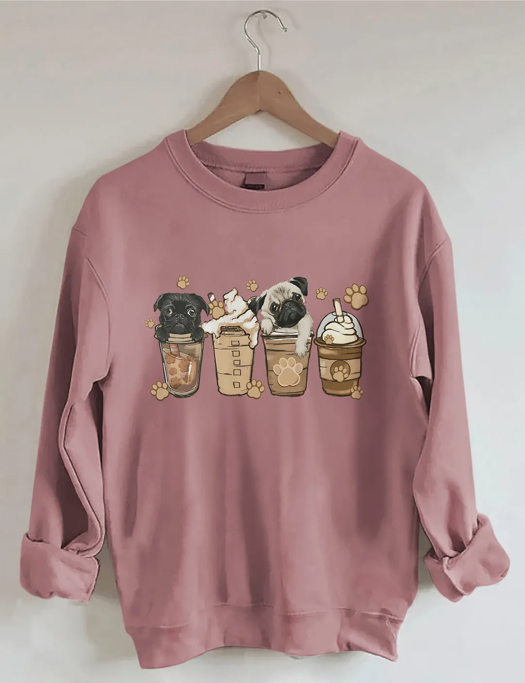 Cute Pug Coffee Sweatshirt