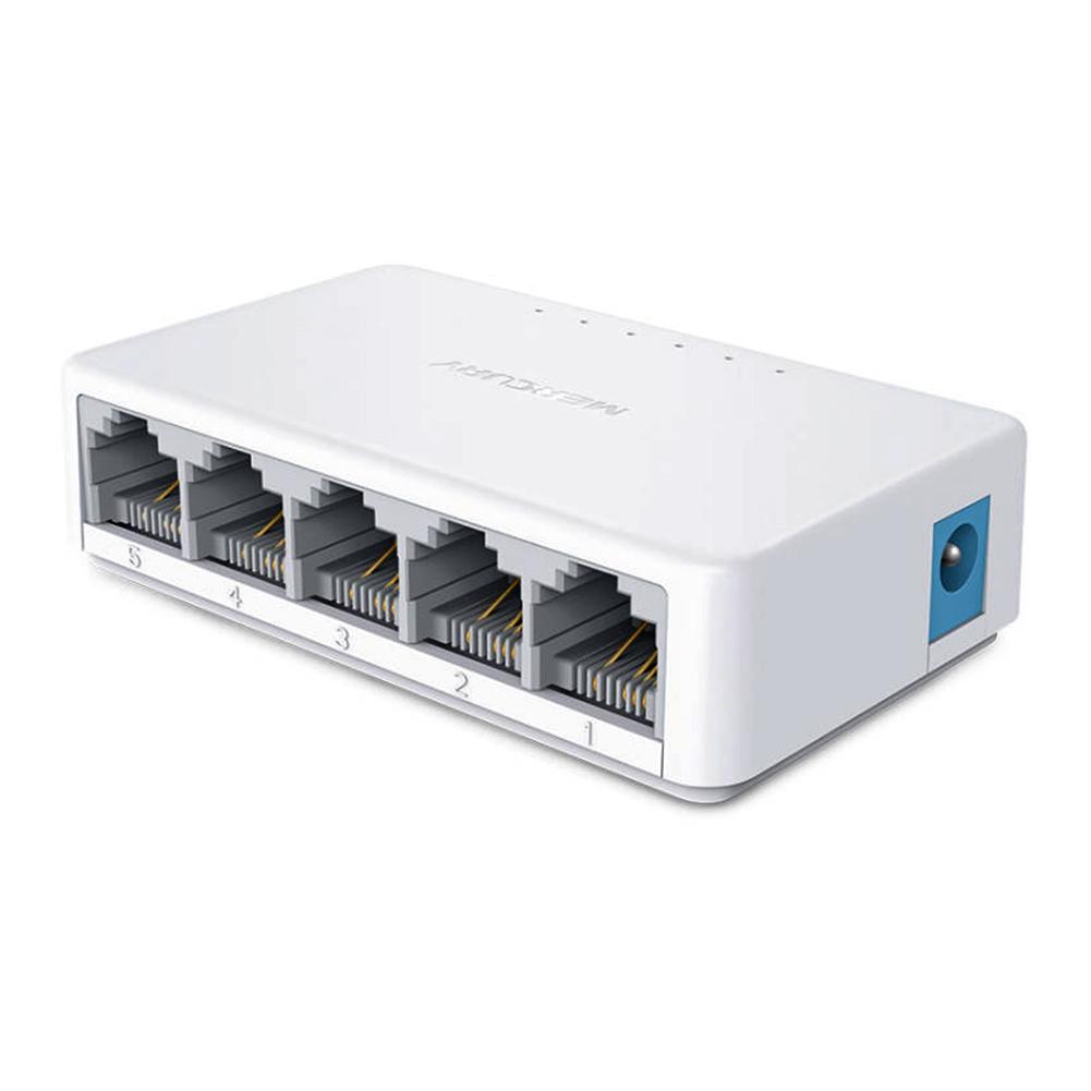 

S105C 5 Port Desktop Ethernet Network Switch 10/100Mbps LAN Hub Splitters, 501 Original