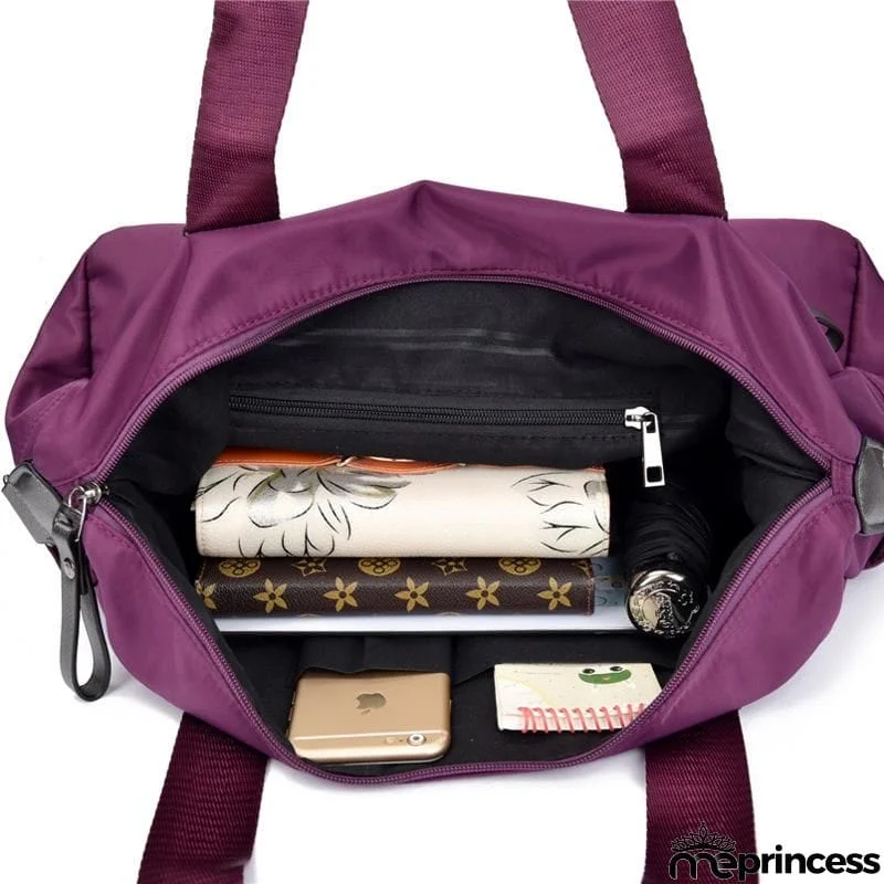 Casual Style Waterproof Multi-Pocket Zipper Crossbody Shoulder Bag