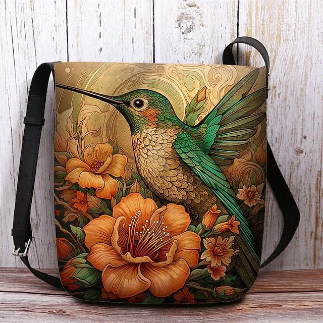 Style & Comfort for Mature Women Women's Floral Bird Print Crossbody Bag