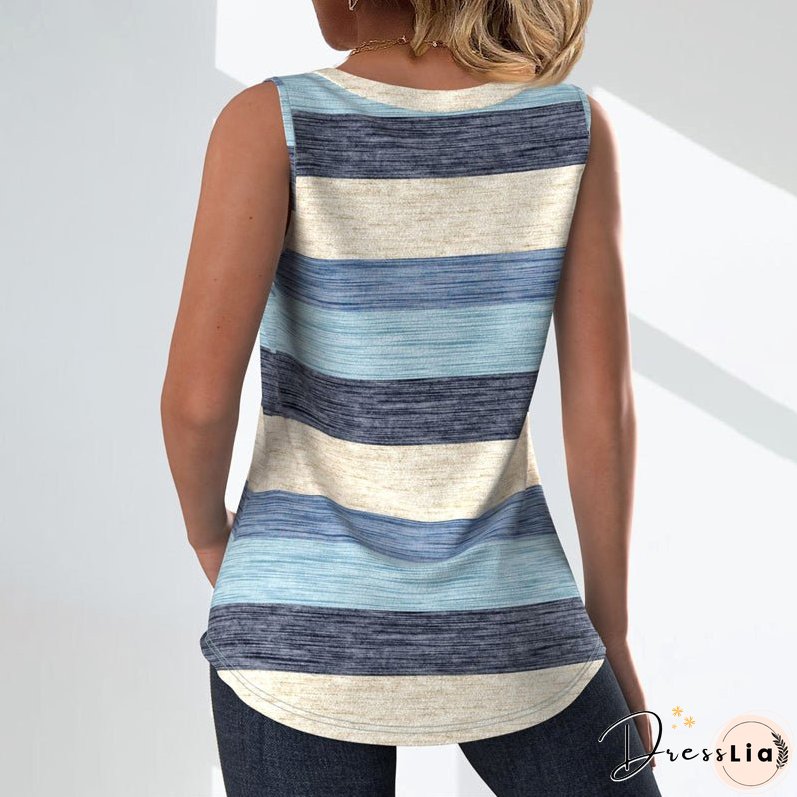 Casual Colour Block Tank Top