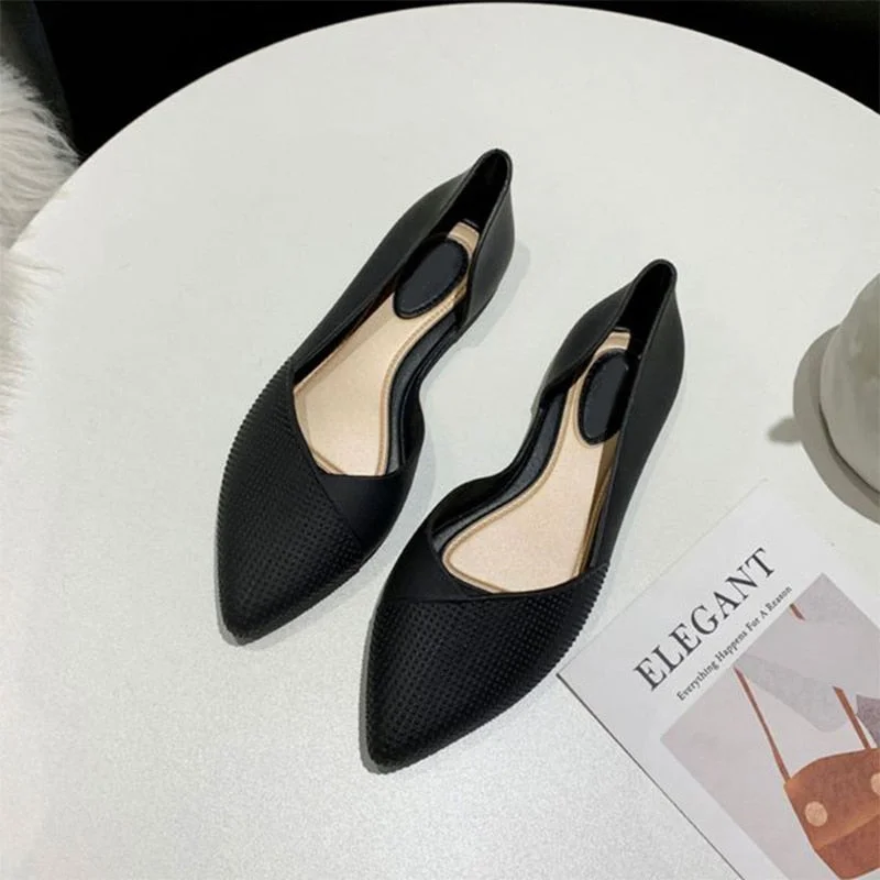 Lazy Shoes PVC Summer Jelly Shoes Women Sandals Pointed Toe Casual Flat Soft Bottom Female Slip on Shallow Ladies Single Shoes