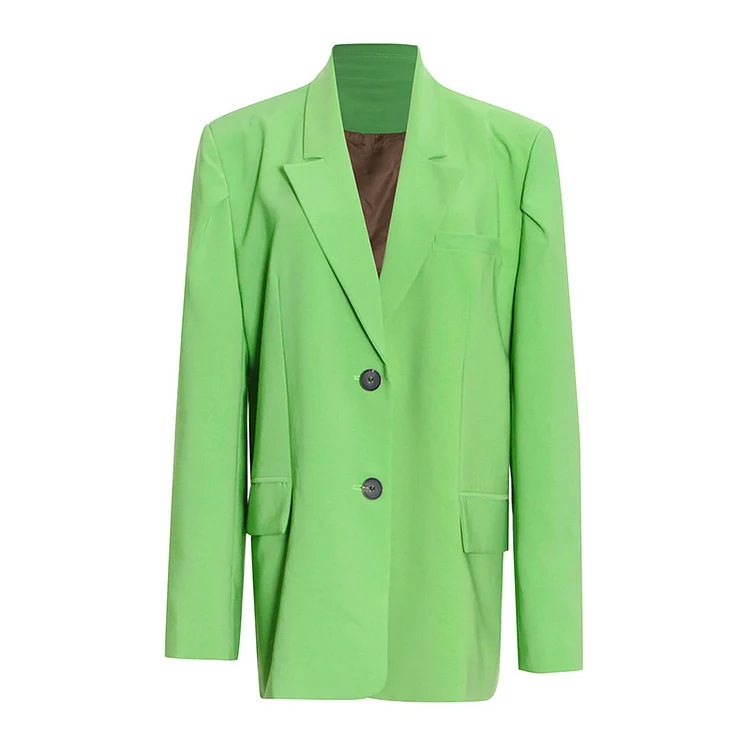 Classic Loose Solid Color Blazer Outwear - yankia