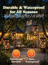 Colorful Sunflower Glow Solar Light LED Outdoor Solar Powered Hanging Garden Lantern IP65 Waterproof Sunflowers Projection Decor Lamp for Terrace/Porch/Lawn/Path