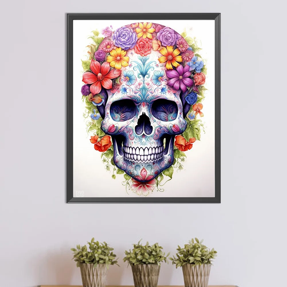 Full Round Diamond Painting 40*50cm - Skull