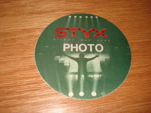 Styx Killroy Was Here Tour Backstage Concert Photo Poster painting Pass