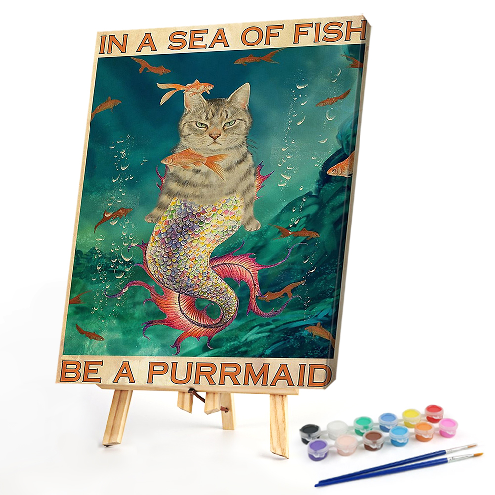 

40*50CM - Paint By Numbers - Beauty Cat, 501 Original