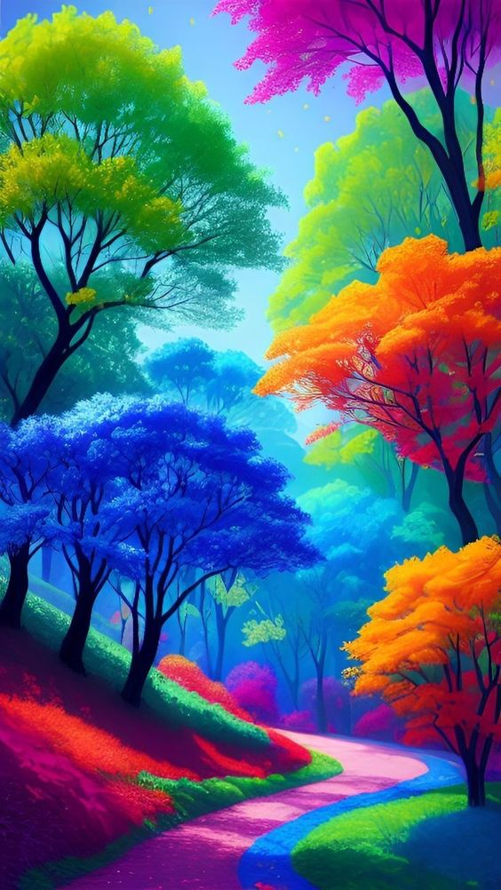 Abstract Art Forest 5D Diamond Painting Gems Kit Full Round Square Drills  Crafts