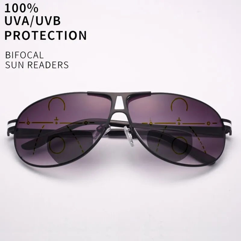 Bifocal Sun glasses Reading Glasses for Men's Women with UV400 ...