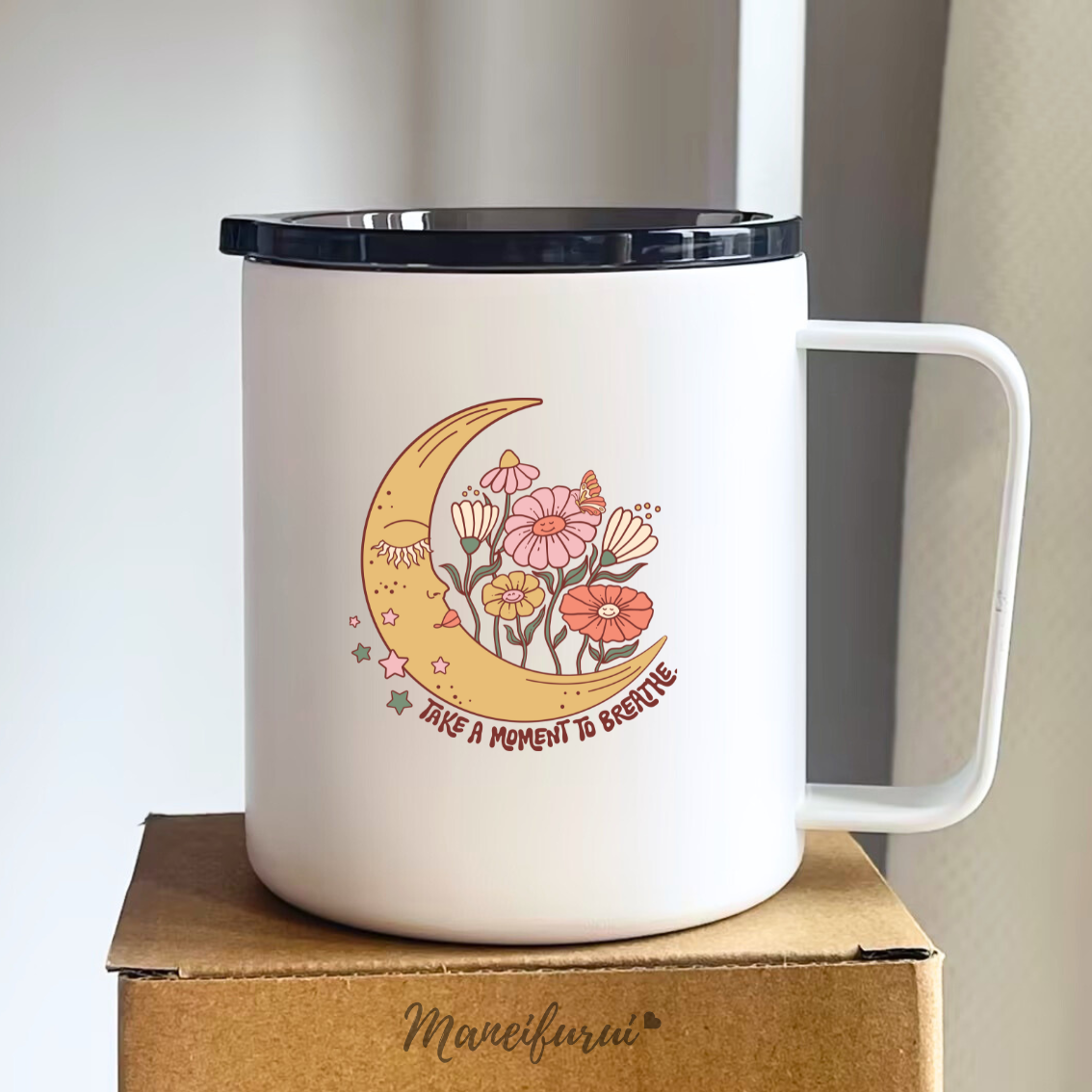 TAKE A MOMENT TO BREATHE  Mug with Lid