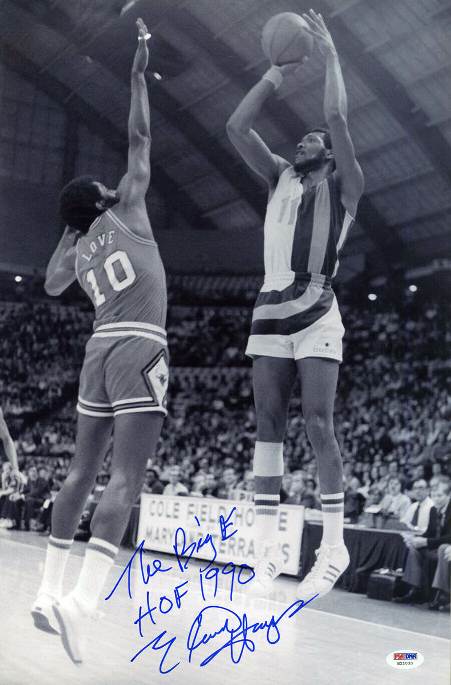 Elvin Hayes SIGNED 12x18 Photo Poster painting The Big E Washington Bullets PSA/DNA AUTOGRAPHED