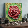 DIY Pearl Painting Red Roses for Home Decor with Frame(25x25cm)