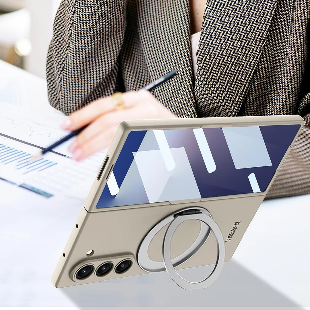 Compatible with Samsung ZFold7/6 mobile phone case 5/4 external 360 rotating bracket magnetic wireless charging ultra-thin protective cover