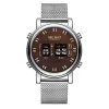 MEGIR Roller Design Men's Personality Creative Watch Trendy Black Technology Cool Concept Design Stainless Steel Strap