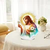 (US Only)2D Flat Print DIY Sunshine Jesus Desktop Diamond Art Kits Double-Sided for Table
