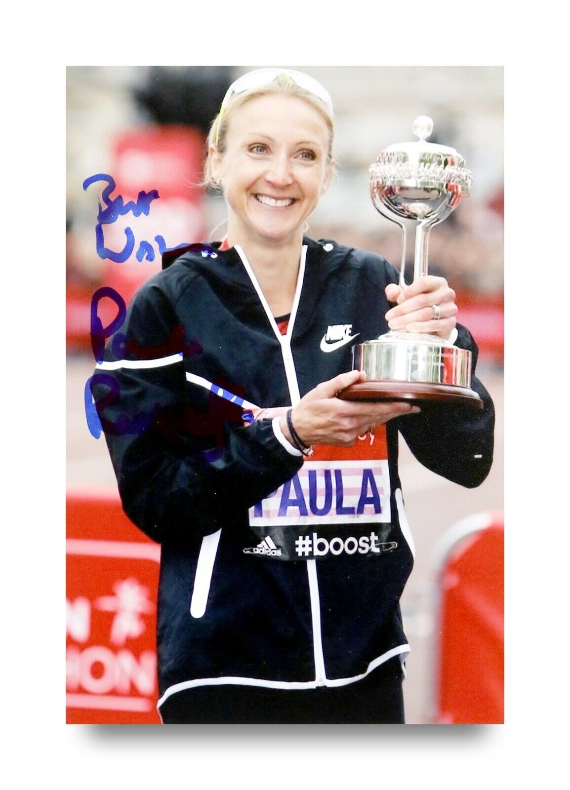 Paula Radcliffe Signed 6x4 Photo Poster painting Long Distance Marathon Runner Autograph + COA