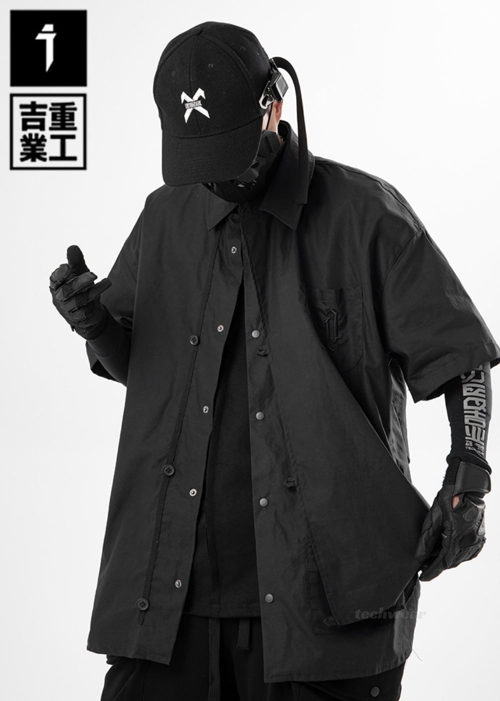 Fake 2piece Shirt JIYE HEAVY INDUSTRY techwear-x