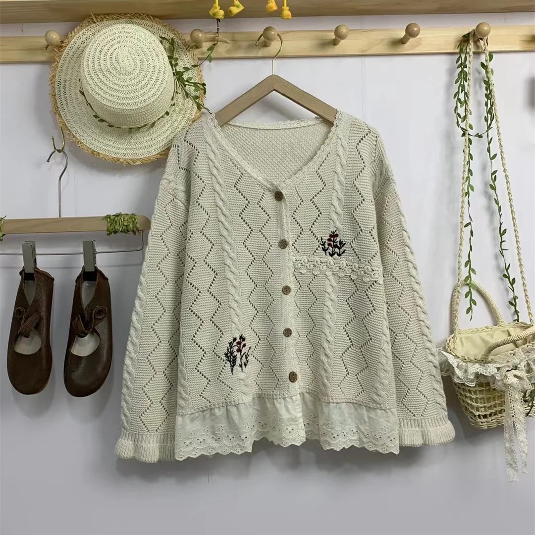 Chicfifth Sweater Women Winter Long Sleeve High Quality Autumn Vintage Top Knitted Cardigan